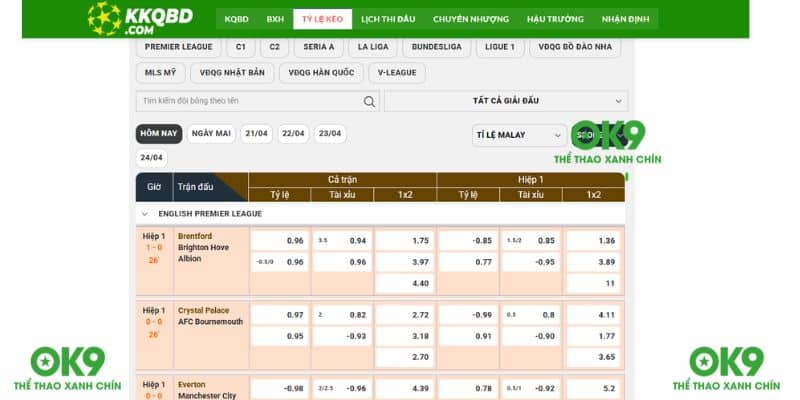 hướng dẫn cụ thể cách đọc tỷ lệ kèo